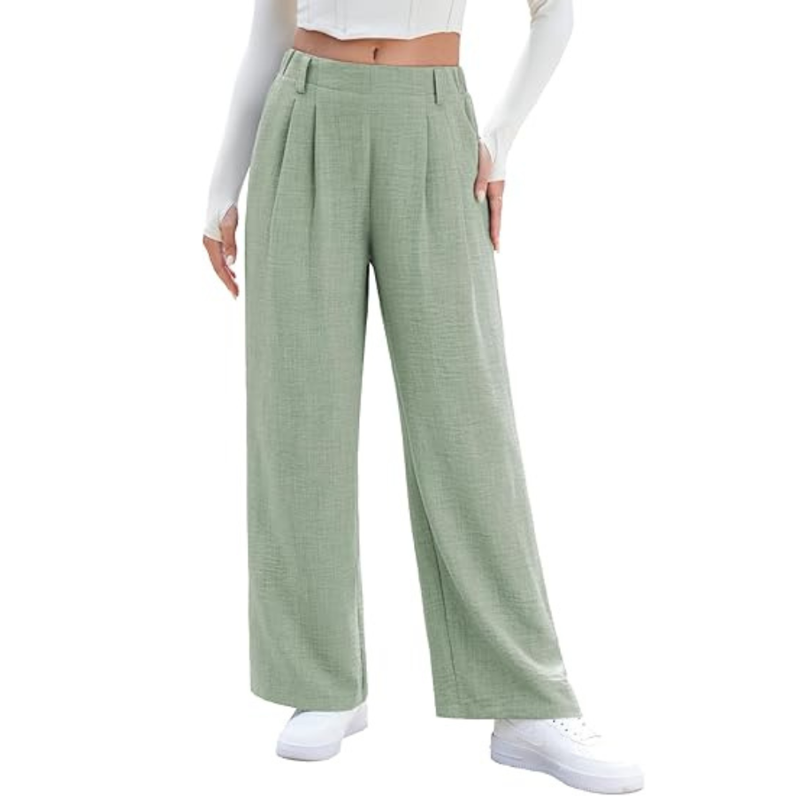 High Waisted Wide Leg Trousers